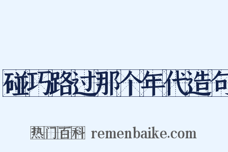 碰巧路过那个年代造句是什么意思的图片